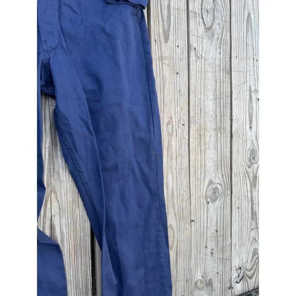 Rivian Red Kap Mechanic Coveralls Navy Blue Work Uniform 48RG 100% Cotton